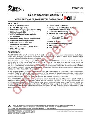 PTH08T210WAD datasheet  